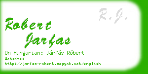 robert jarfas business card