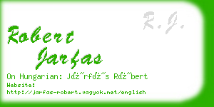 robert jarfas business card